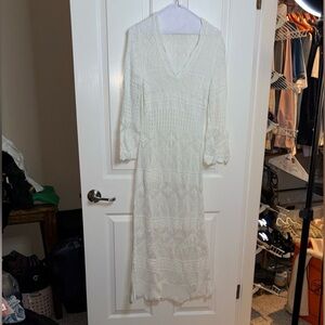EUC ERES crocheted lace maxi dress beach cover size M